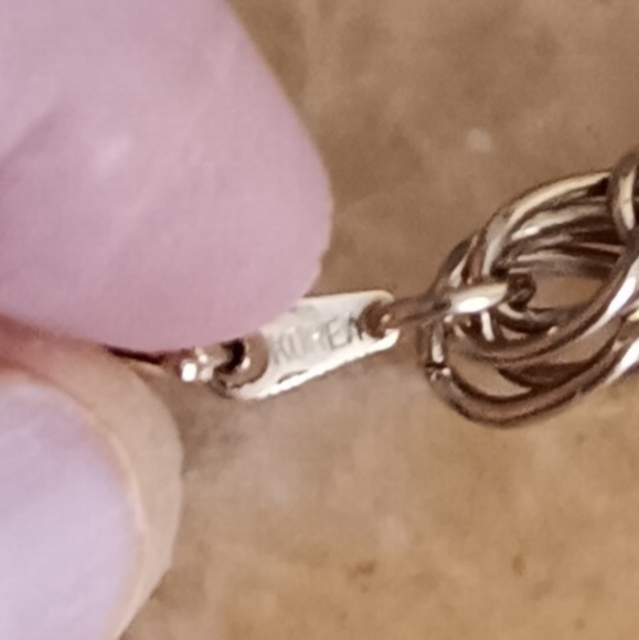 Gold Tone Double Strand Chained Necklace - Picture 7 of 12